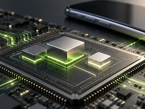 AI-generated illustration of a generic processor and mobile computing architecture.