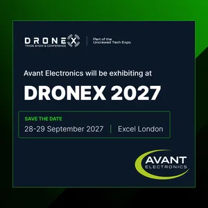Avant Electronics exhibiting at DroneX 2027, 28-29 September 2027, Excel London.